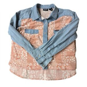 Wrangler Retro Floral Denim Button Down